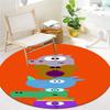 Hey Duggee Round Area Rug,Carpet Rug for Living Room Bedroom Sofa Playroom Decor,Non-slip Floor Mat
