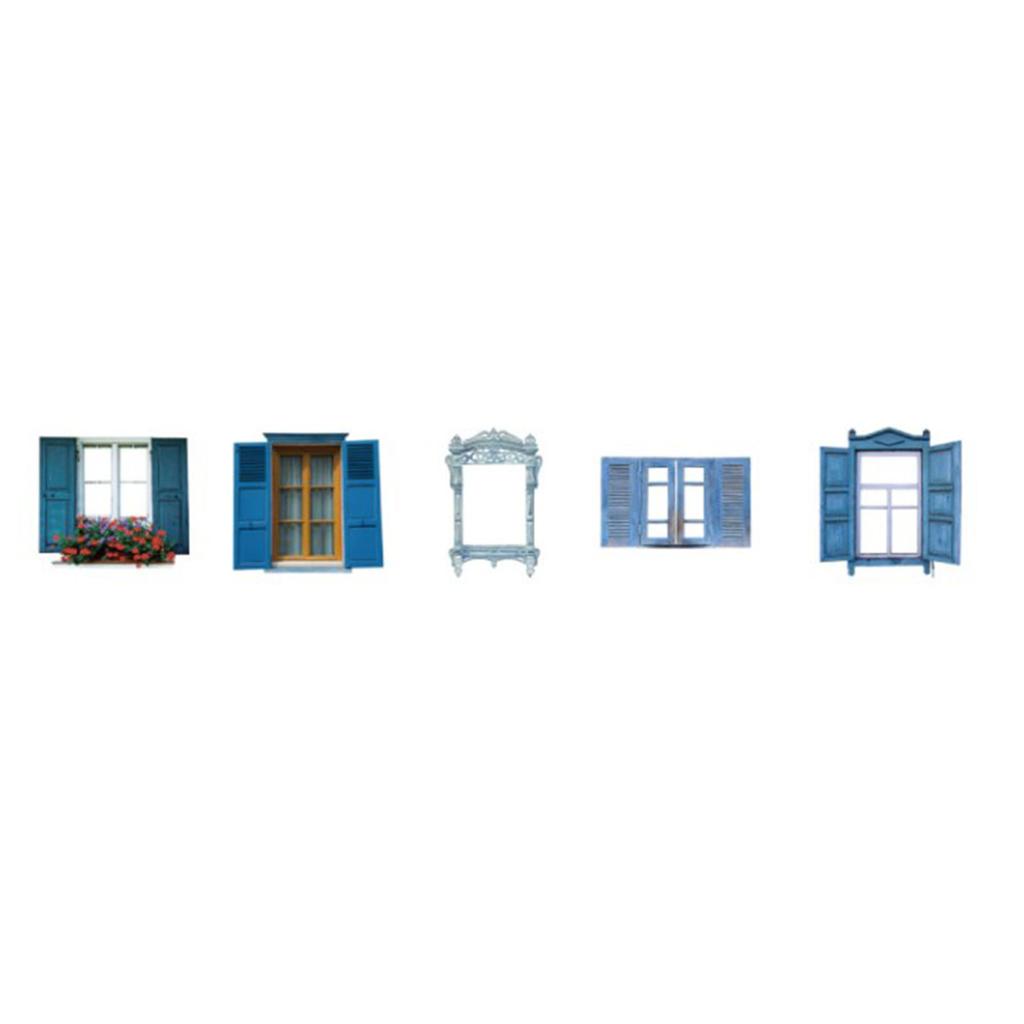 10Pcs Window Frame Stickers Hollow Out Multifunction Decorative Window Frame Collage Card Stickers F
