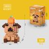 Cute Cartoon Capybara Burger Orange Assembly Building Block Toy Children