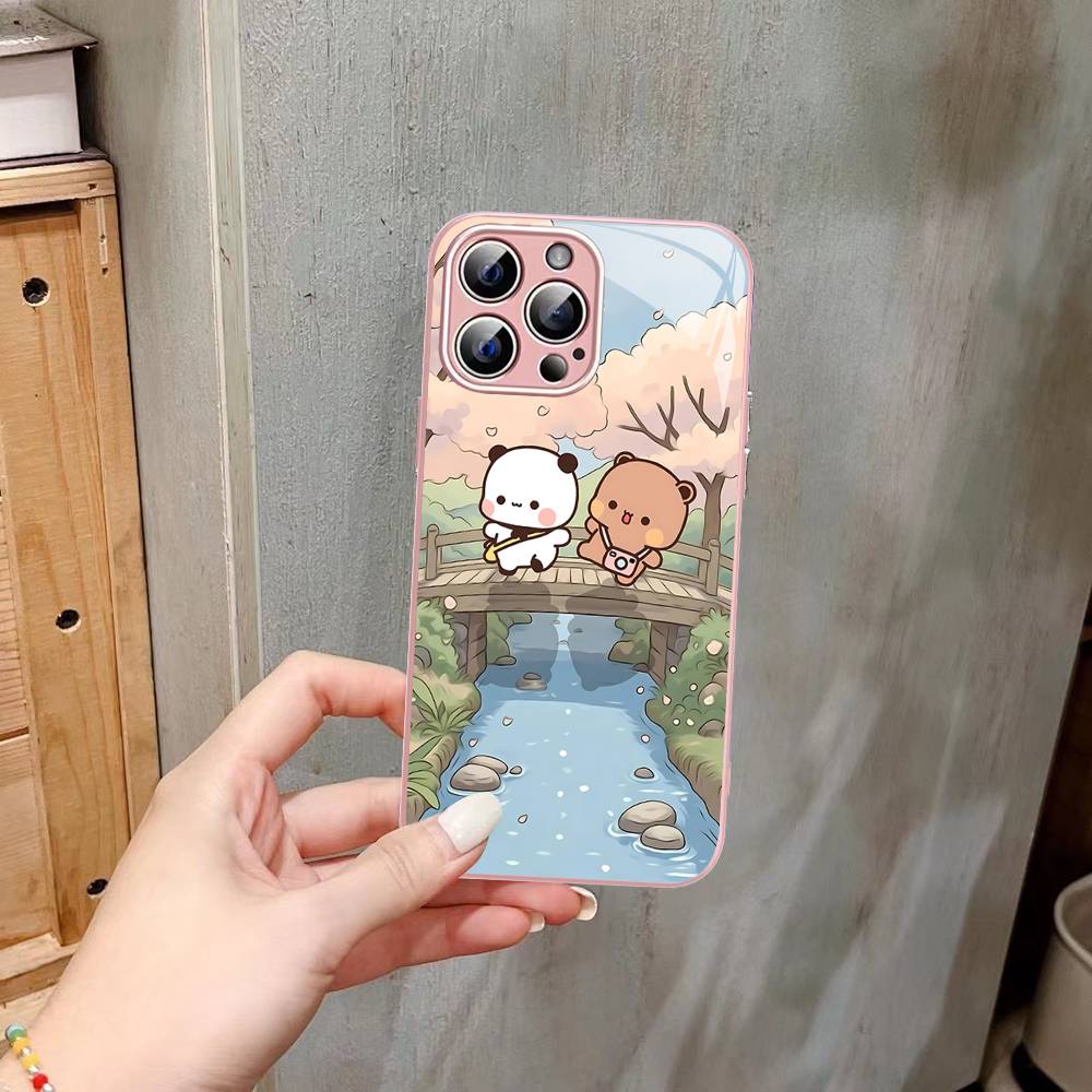 Cute Bubu Dudu Tempered Glass For Iphone 14 13 12 11 Pro Mini XS MAX 14Plus X XS XR Cover
