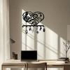 Music Theme Metal Key Hooks 7 Hooks Wall Mounted Rustproof Home Decor