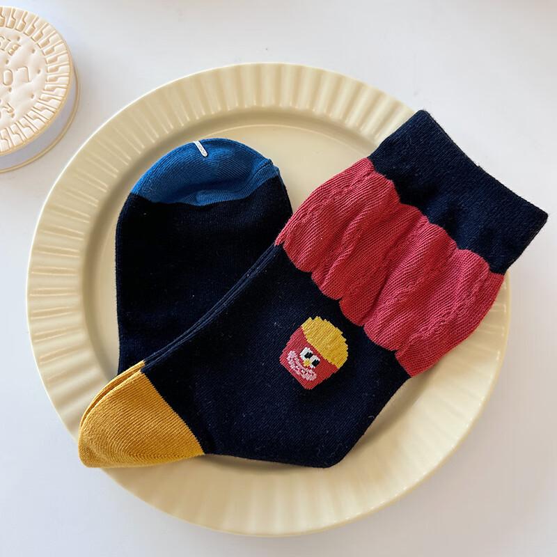 Women s Cute French Fries Cartoon Socks 5-Pack