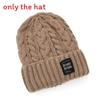 Knitted Hat Style With Letter Decor And Big Head Circumference For Casual Wear