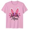 Mimi Bunny Easter Floral Unisexs TShirt Easter Gift For Her