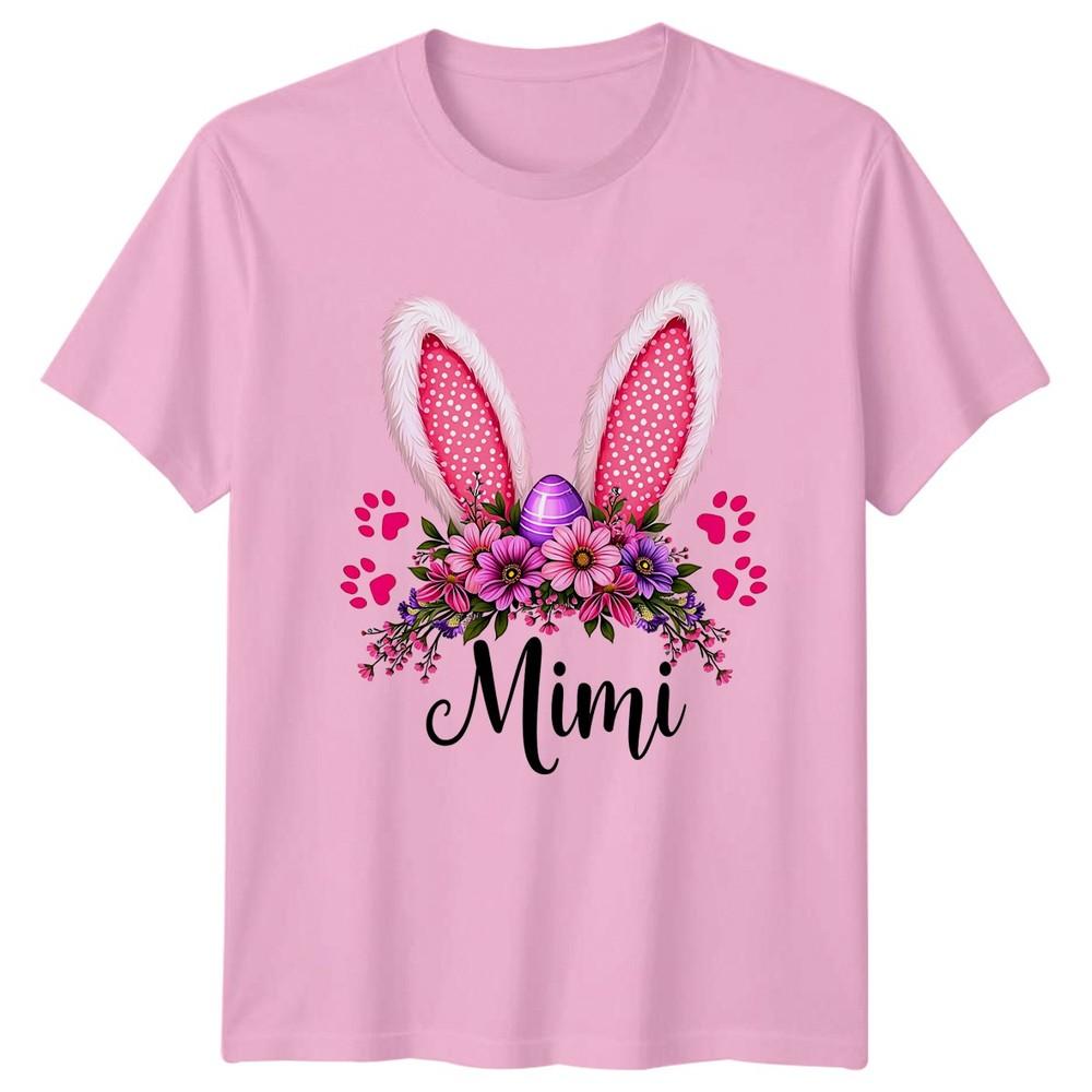 Mimi Bunny Easter Floral Unisexs TShirt Easter Gift For Her