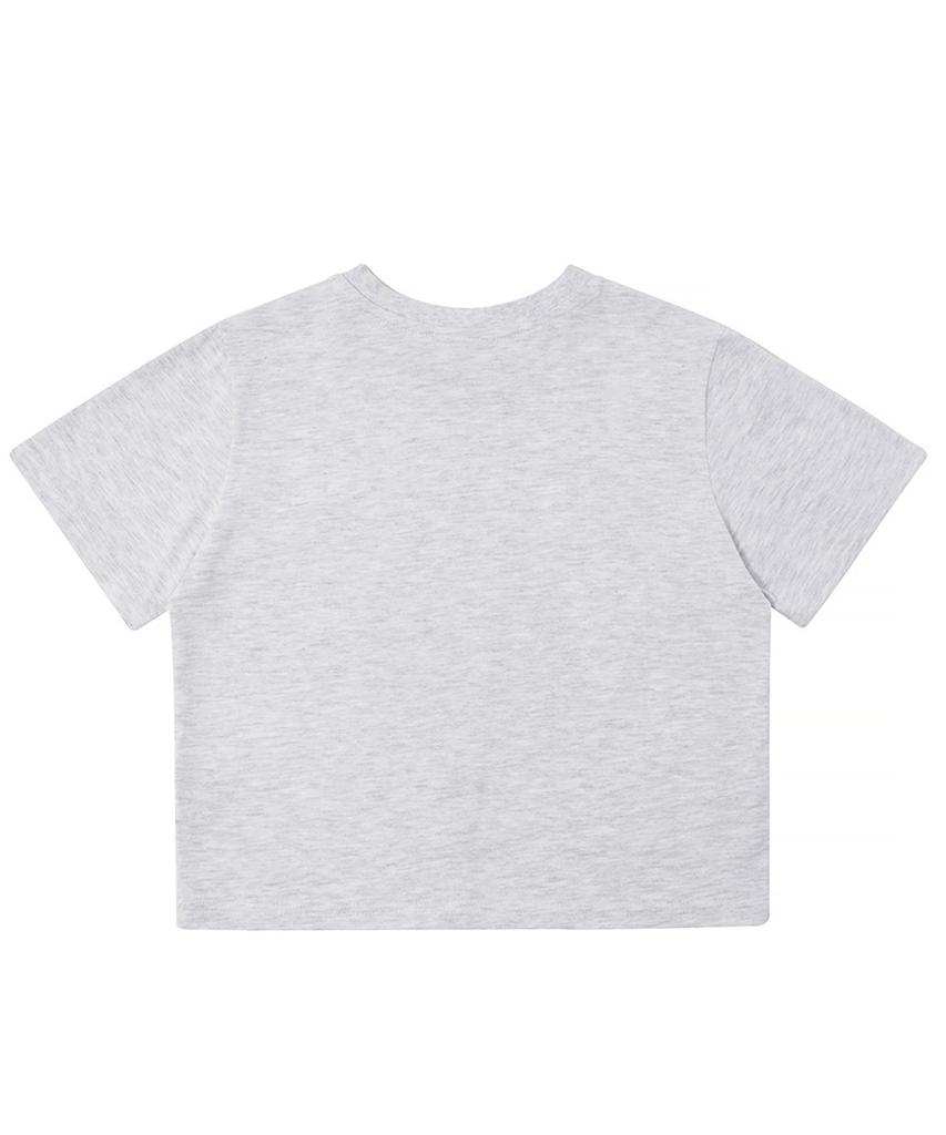 MATCHGLOBE Fury Friends Crop Top (Light Grey)