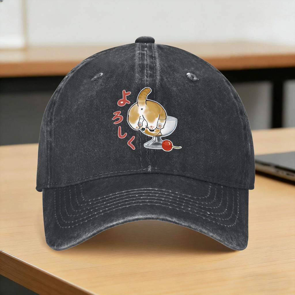 Sharks and kittens Baseball Cap Sun  Outdoor Gym SunProof Washed Trucker Hat FeUnisex Unisex Casual Print Snapback Cap