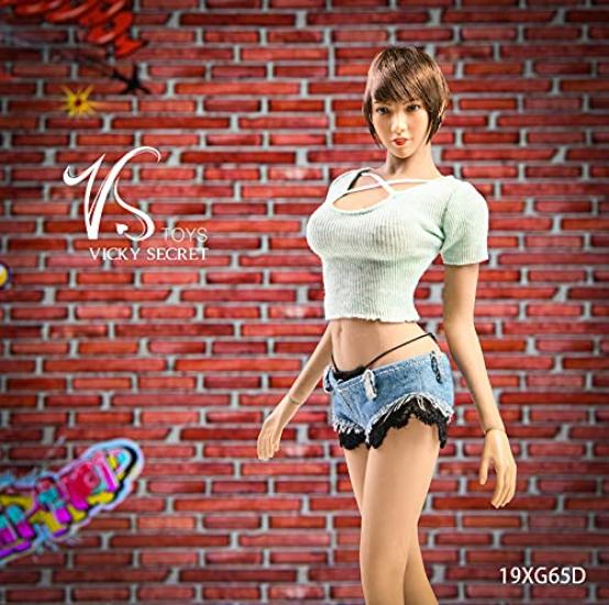 Figure 19XG65D Summer Sexy Denim Shorts and Clothes Set and Head Not [TOYBARJAPAN] 1/6 Accessories/VSTOYS Vest, T-Back (Body Included)