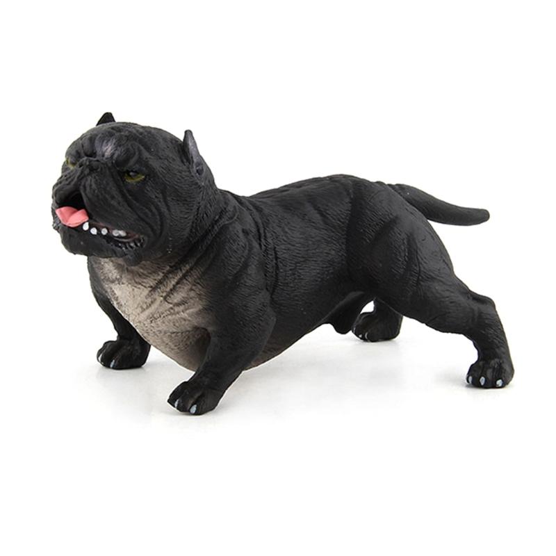 Realistic Puppy Bulldog Figurine Statue Sculpture Model for Dog Lover Collection