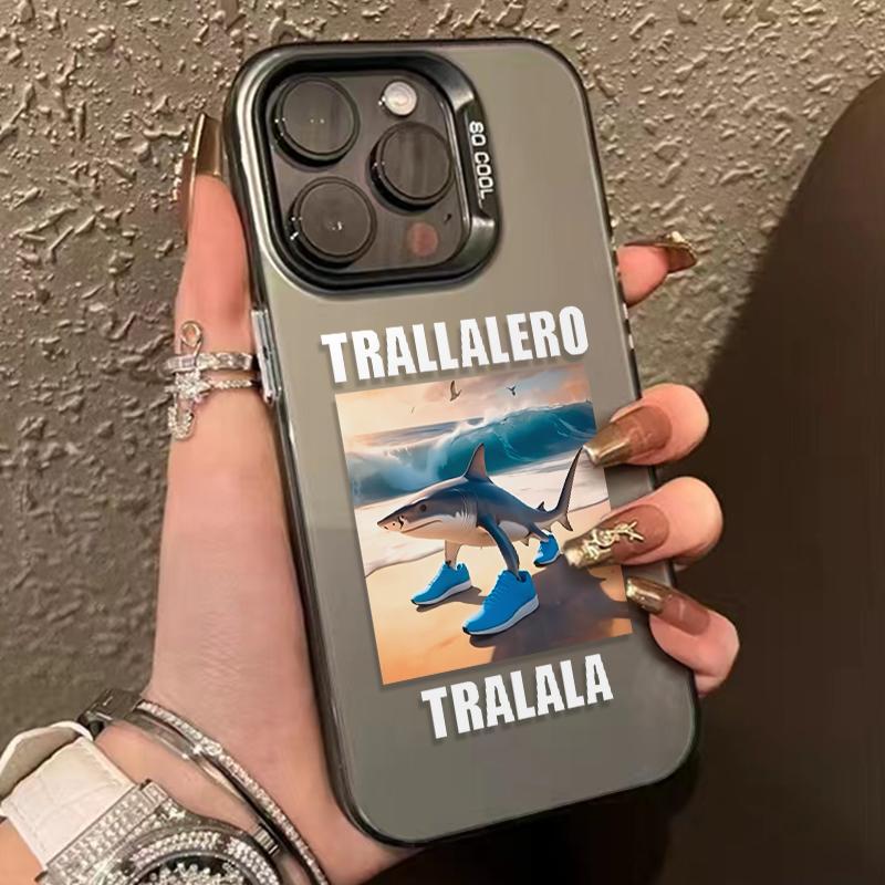 

Tralalero Tralala Funny Shark Plating Phone Case For iPhone 16 15 14 13 12 11 Pro Max 8 Plus XR XS Max Shockproof Silicone Cover iPhone 14 Pro