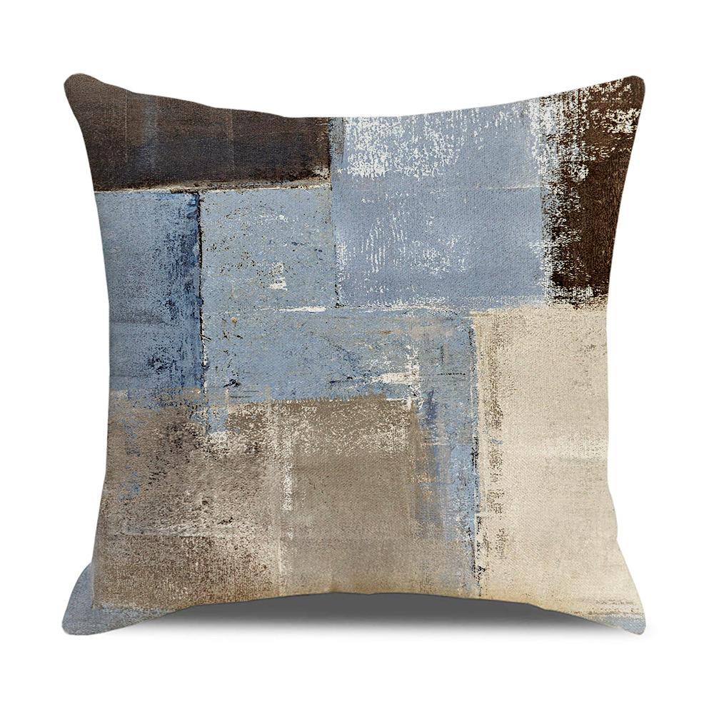 Nordic Linen Cushion Abstract Bedside Backrest Pillow Cover Household Products Cushion Cover Cushion Cover