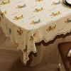 Printed Pattern Cartoon Dining Tablecloth Waterproof Heat-resistant Tea Table Cover Cloth Light Luxury High-end Fabric Decorate