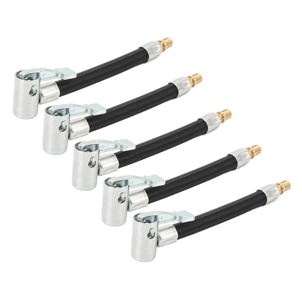 5pcs 10cm Tire Inflator Hose Fast Inflation Leak Free Air Pump Hose Adapter for Car Bike Motorcycle