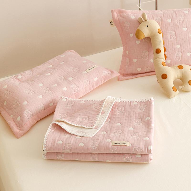 Pure Cotton Three-layer Yarn Fabric Children Summer Blanket Soft Skin Friendly Child Quilt Air Conditioner Comforter Adult Kid