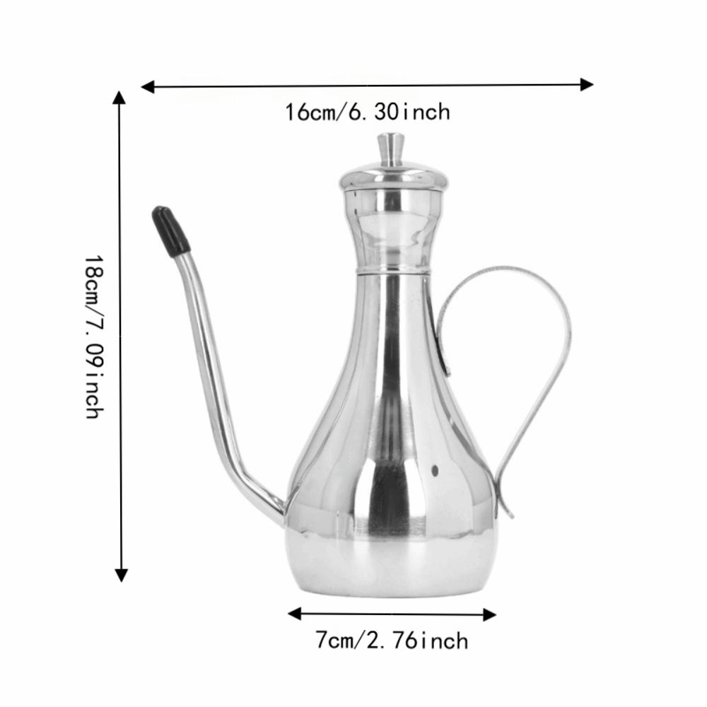 304 Stainless Steel Oil Dispenser Bottle 350ml/500ml Oil Can Container Home Use