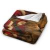 Cat Selfie with Santa Flannel Blanket Winter  Soft Bedding Throws for Child Couch Chair Funny Bedspread Sofa Bed Cover