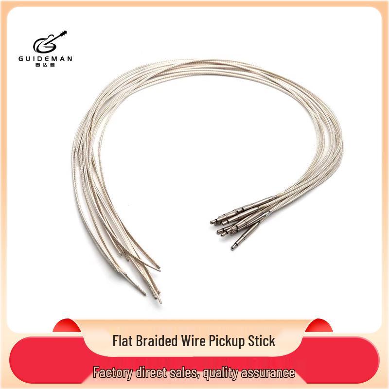 

Folk Guitar Soft Rod Flat Pickup with Braided Wire and 2.5 Audio Plug G0051