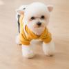 Kleiner Hunde-Jumpsuit Gelb Gestreiftes Jeans-Set Für Teddy Malediven Bichon Frise Katze Niedliches Rucksack-Design Haustierbekleidung Haustierbedarf