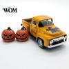 Retro Auto Desktop Dekoration Halloween Pick-up Truck Legierung Figur, Hält Kürbis Vintage Statue, Metall Ornament Miniatur Fahrzeug für Feiertage