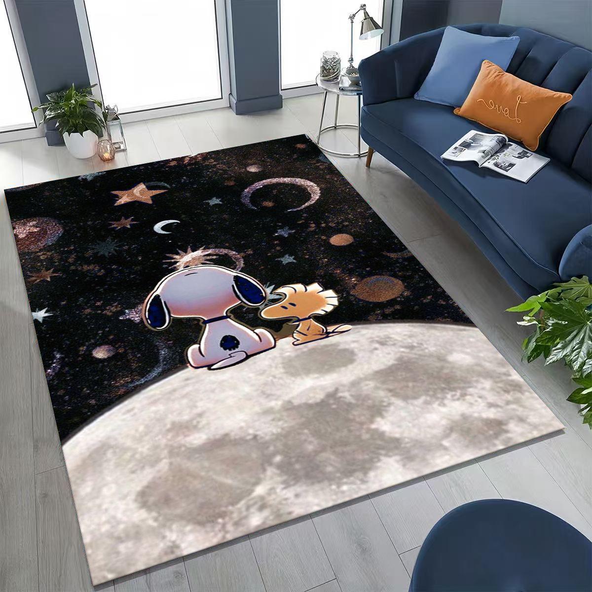 

3D Милый Пес Снупи Искусство Арахиса Мультяшное Искусство Ковер для Спальни Гостиной Дивана Дома Декор Придверный Коврик, Большой Детский Нескользящий Коврик для Пола 40x60cm( 15x23in )