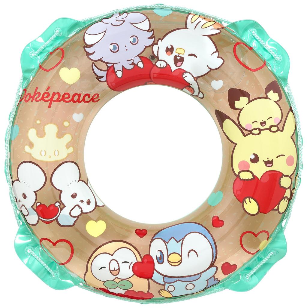 Igarashi Pocket Peace 80cm Inflatable Ring Green Inflated inner circumference of the inflatable ring is approximately and quick float New valve