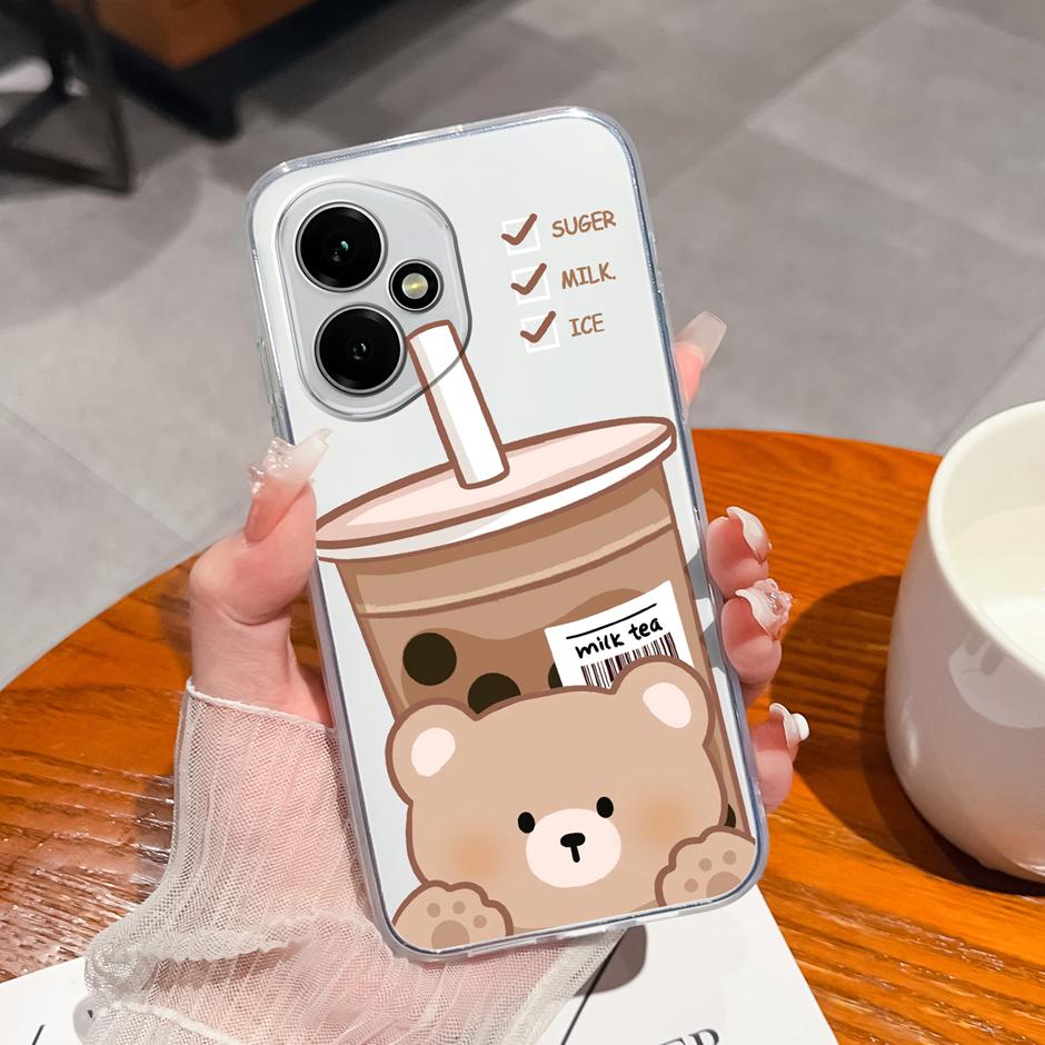 For Honor 400 Pro Lite 5G Case Pretty Flowers Transparent TPU Bumper Protective Cover For Honor400Pro Fundas Honor400Lite Coque