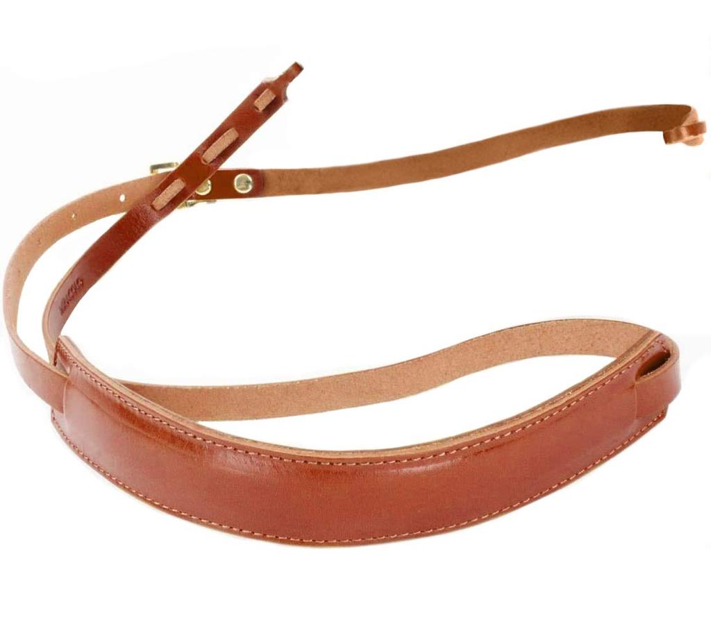 Laficaro Adjustable Genuine Italian Leather Camera Strap for DSLR and Mirrorless Dark for Men and Women Cameras, Brown,