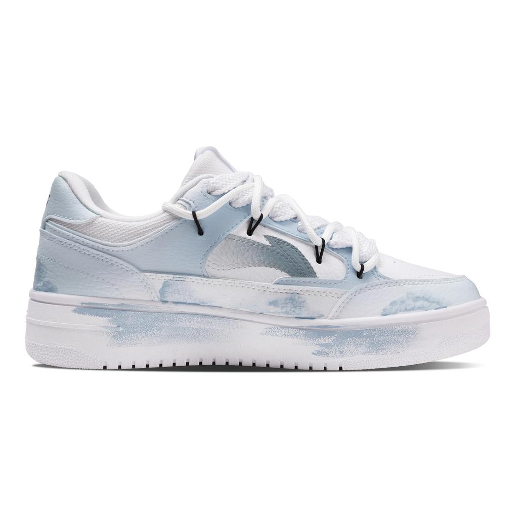 Li Ning Tianji Slip Resistant Cushioning Abrasion Resistant Low top Skateboard Shoes Men's White Blue AGCU095-5(Team947-)