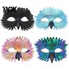 Plastic Feather Masque Bird Masquerade Masque, Iridescent Half Face Comfortable for Festivals with 3D Beak Halloween Costume, Cosplay Party