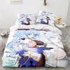 Anime Game Genshin Impact Ganyu Bedding Set Duvet Cover Bed Set Quilt Cover Pillowcase Comforter King Queen Size Boys Adult