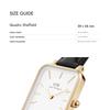 Daniel Wellington DW Quadro Pressed Sheffield Men's Watch, 29*36.5mm, Luxury Genuine Leather, Stylish and Elegant for Men In Their 20s and 30s, White/