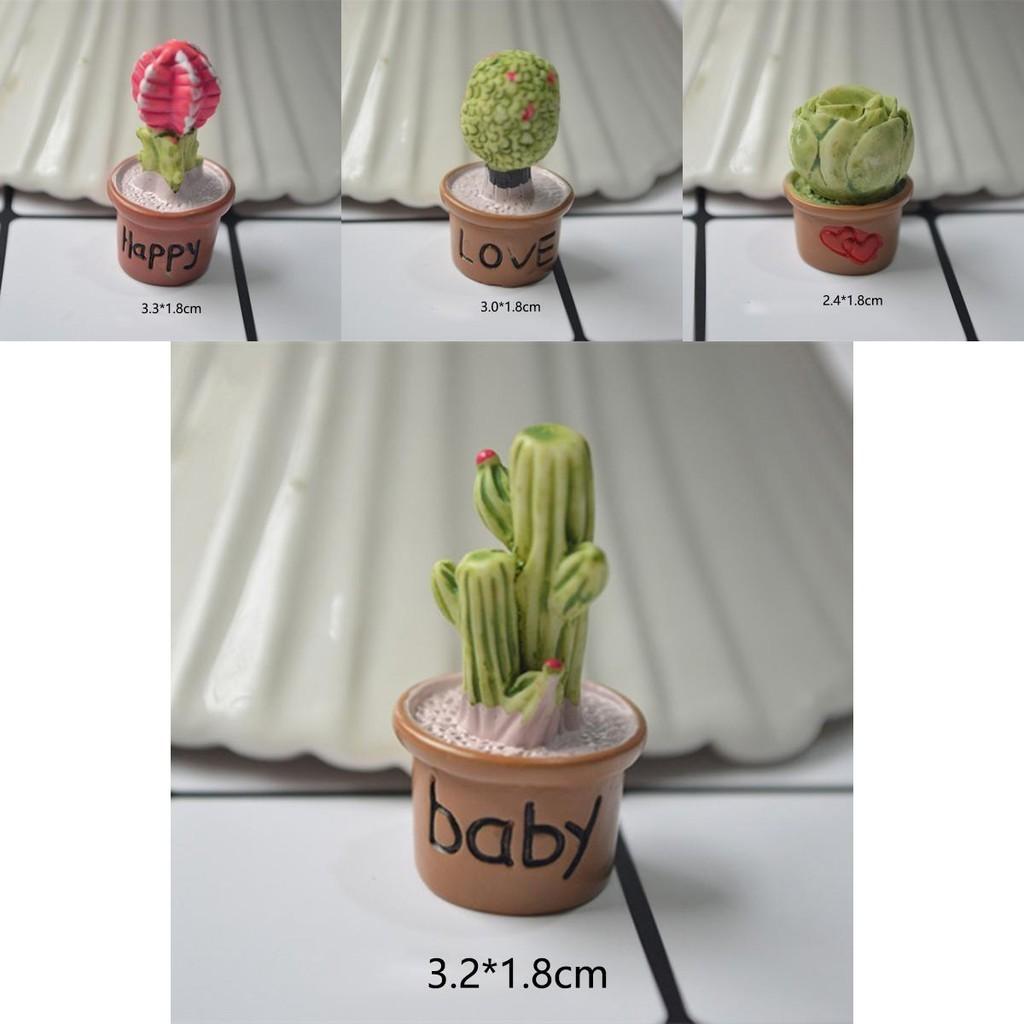 Delightful Mini Cactus Resin Ornament For Charming Fairy Garden Decor Craft