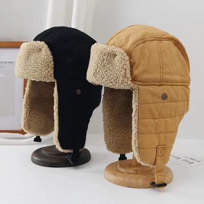 Wintermütze, dicke warme Ohrenschutzmütze, Bombermütze, Unisex, Herren/Damen, solide Earlap, winddichte Beanie-Kappe mit Fleece, Uschanka