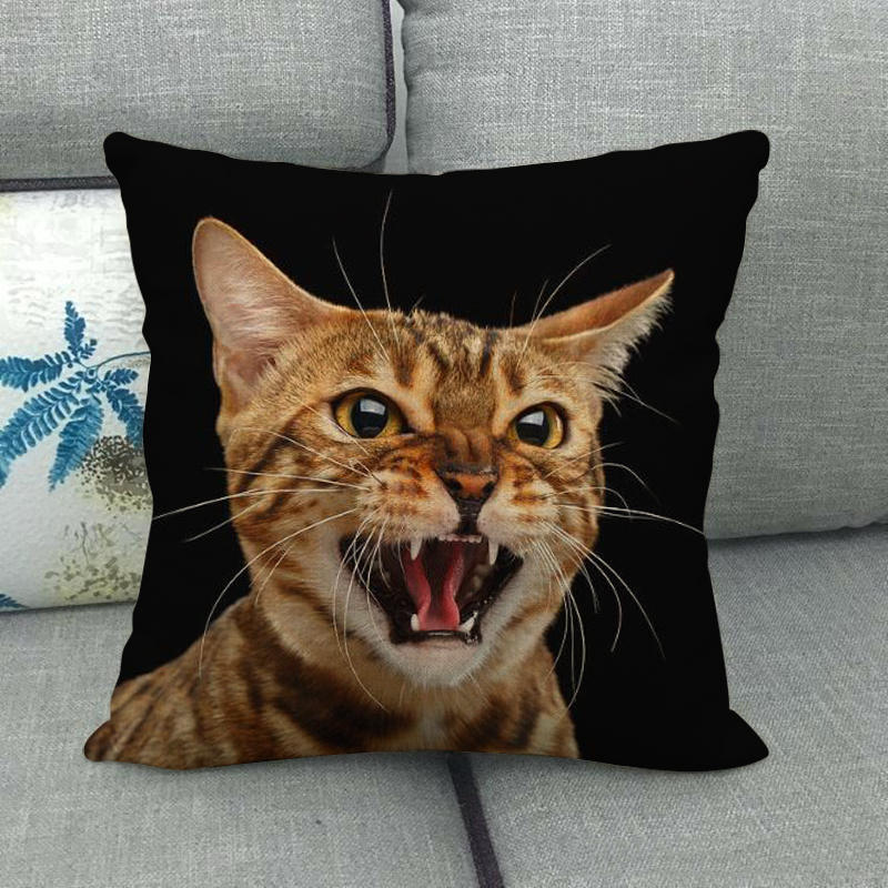 Uroczy zwierzęcy nadruk z kotem seria Sofa kreatywna poduszka prosta poduszka domowa impreza samochód