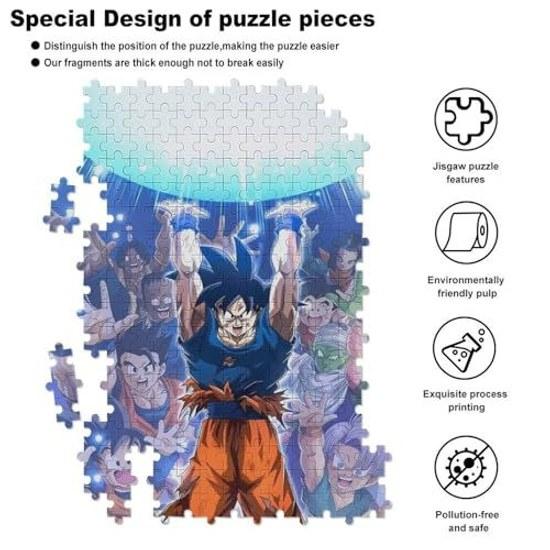 DRAGON BALL Wooden Jigsaw Puzzle 500 Pieces Completed Size 3852cm Anime-style Character Illustration High-Definition Print Beginner Entry Wall Display