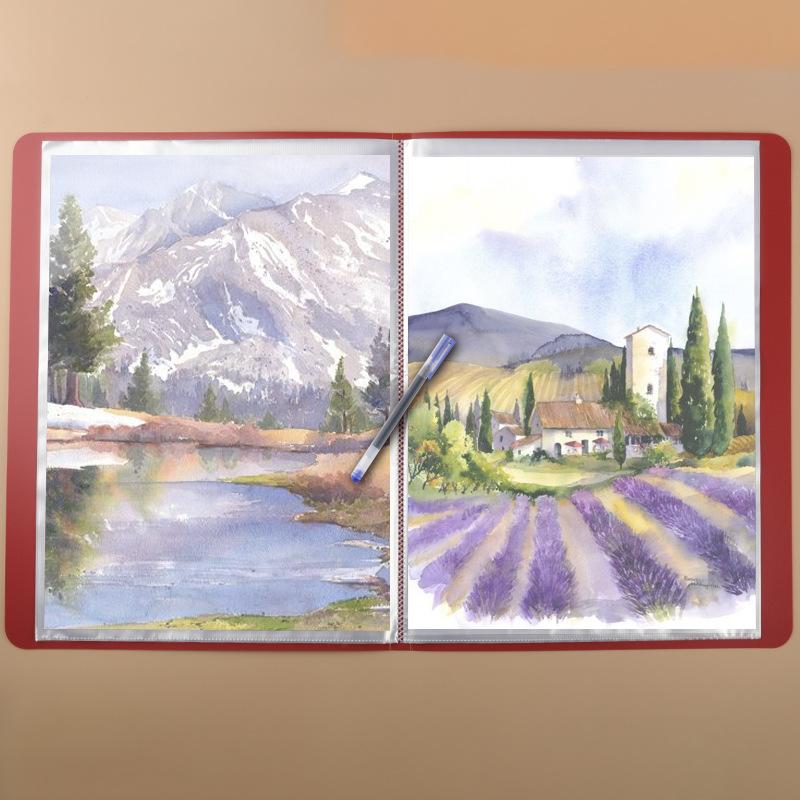 Thickening Multi-Layer File Folders Side Transparent Document Box With 60pages A3 File Cover Office Organizer School Supplies