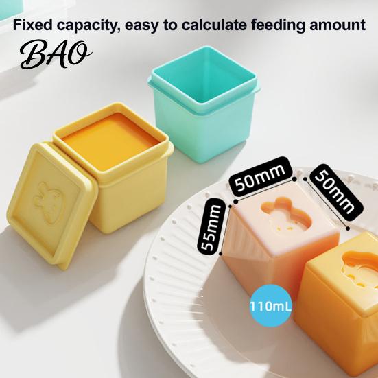 Baby Meal Prep Accessories Food Grade Silicone Freezer Molds, Large Capacity 6 Compartments Easy Release Trays Containers, Leak-proof Reusable Storage