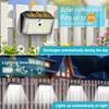 Solar Security Wall Light Garden Small Motion Sensor Fence Light Outdoor Super Bright Waterproof 3 Modes Yard Door Garage