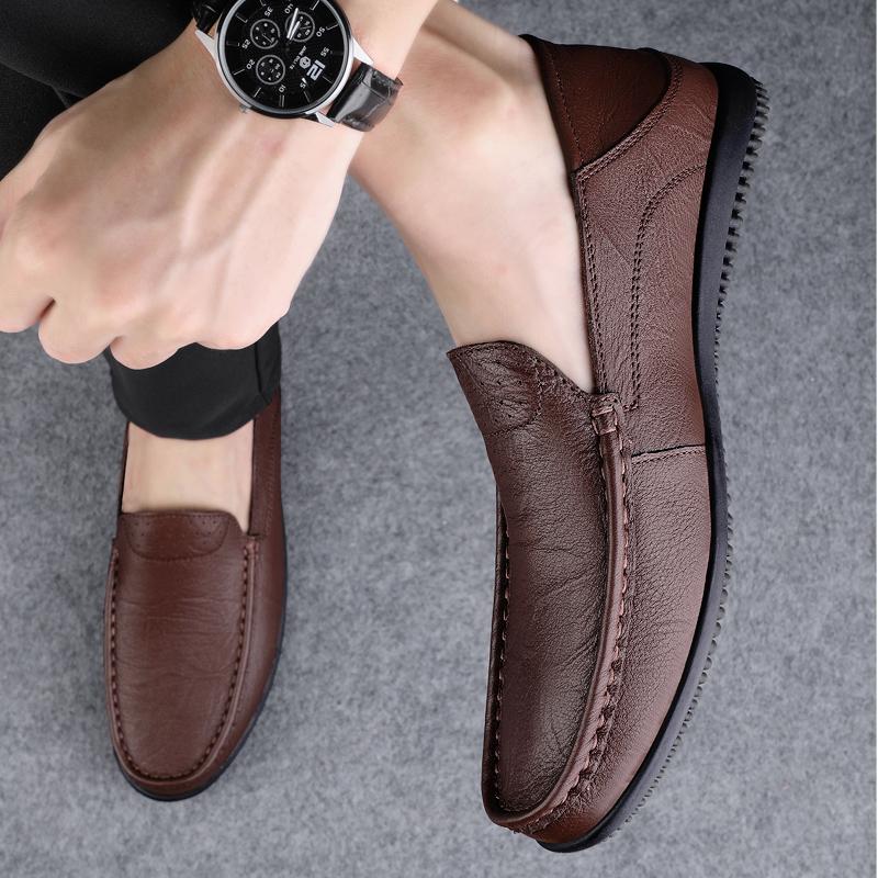 Fashion Summer Breathable Men's Loafers Fashion Casual Male Flats Classic Slip On Men shoes Light Comfy Business Mens Driving Mocassins