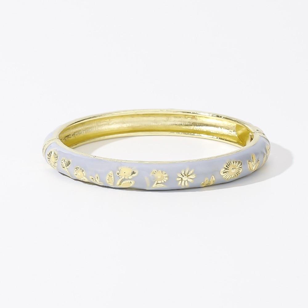 Enamel Vintage Cloisonne Bangle Traditional Chinese Chinese Flower Bangle Ethnic Classic Women's Hand Bracelet Jewelry Gifts
