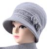 Hat Female Autumn and Winter Rabbit Hair Big Eaves Knitted Hat Old Hat Old Lady Fleece Warm Wool Hat