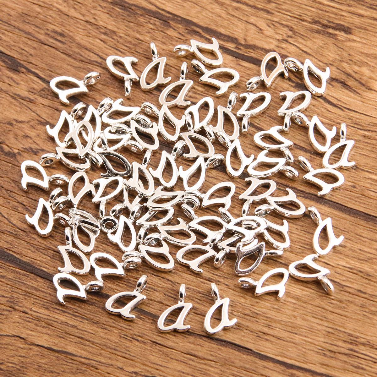 

Antique Silver English Alphabet Charms for DIY Jewelry & Accessories