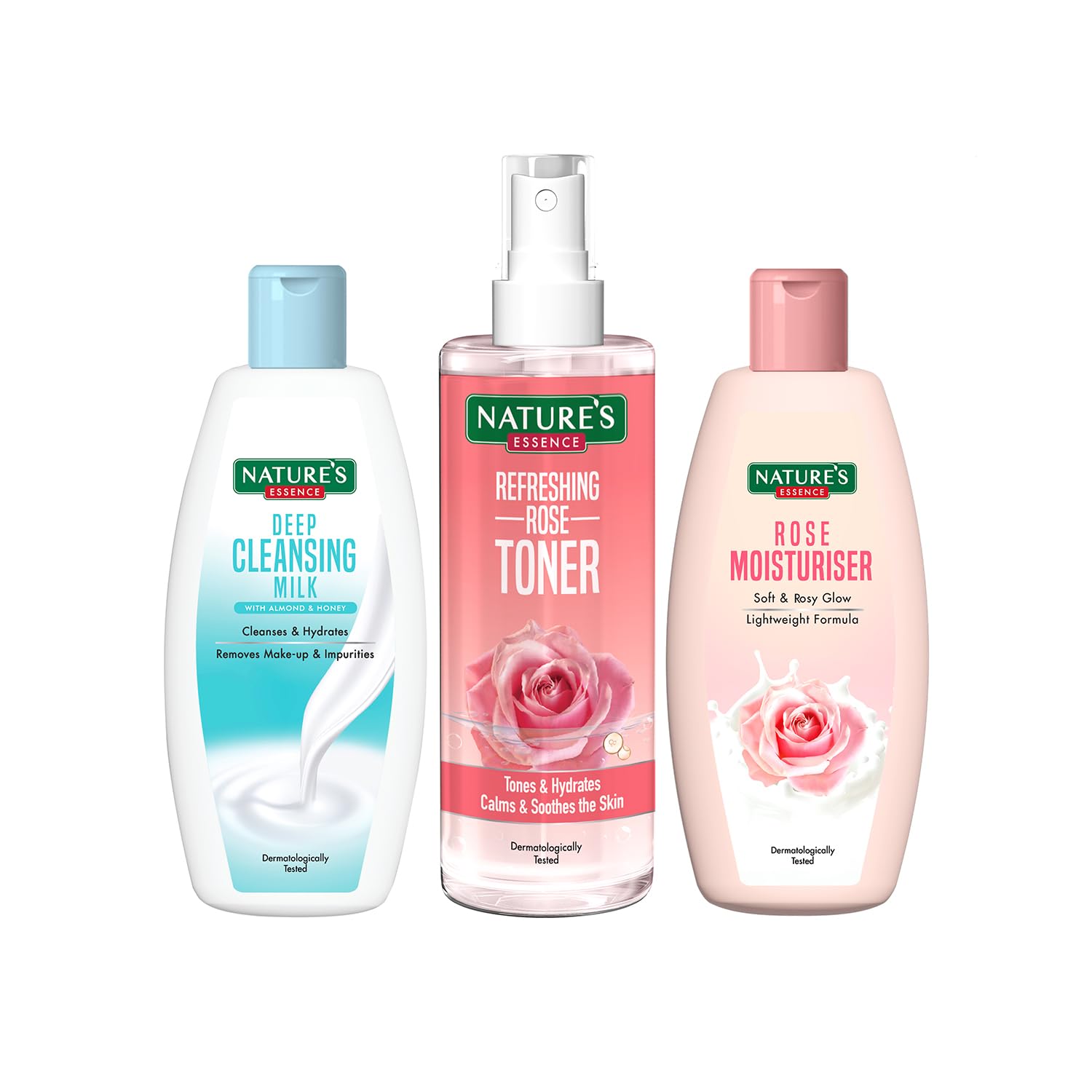 Nature s Essence CTM Combo - The Ultimate Skincare Trio, Cleansing Milk - Toner - Moisturiser, 300ml