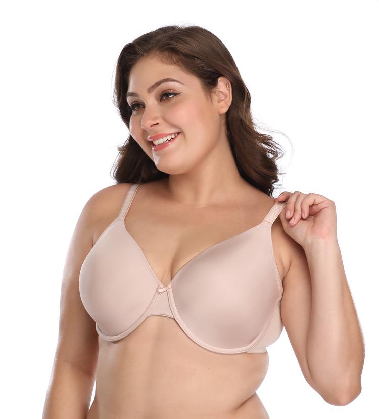 Large Size Smooth Bra Thin Cup Large Bust Small Underwear with Underwire Underwear
