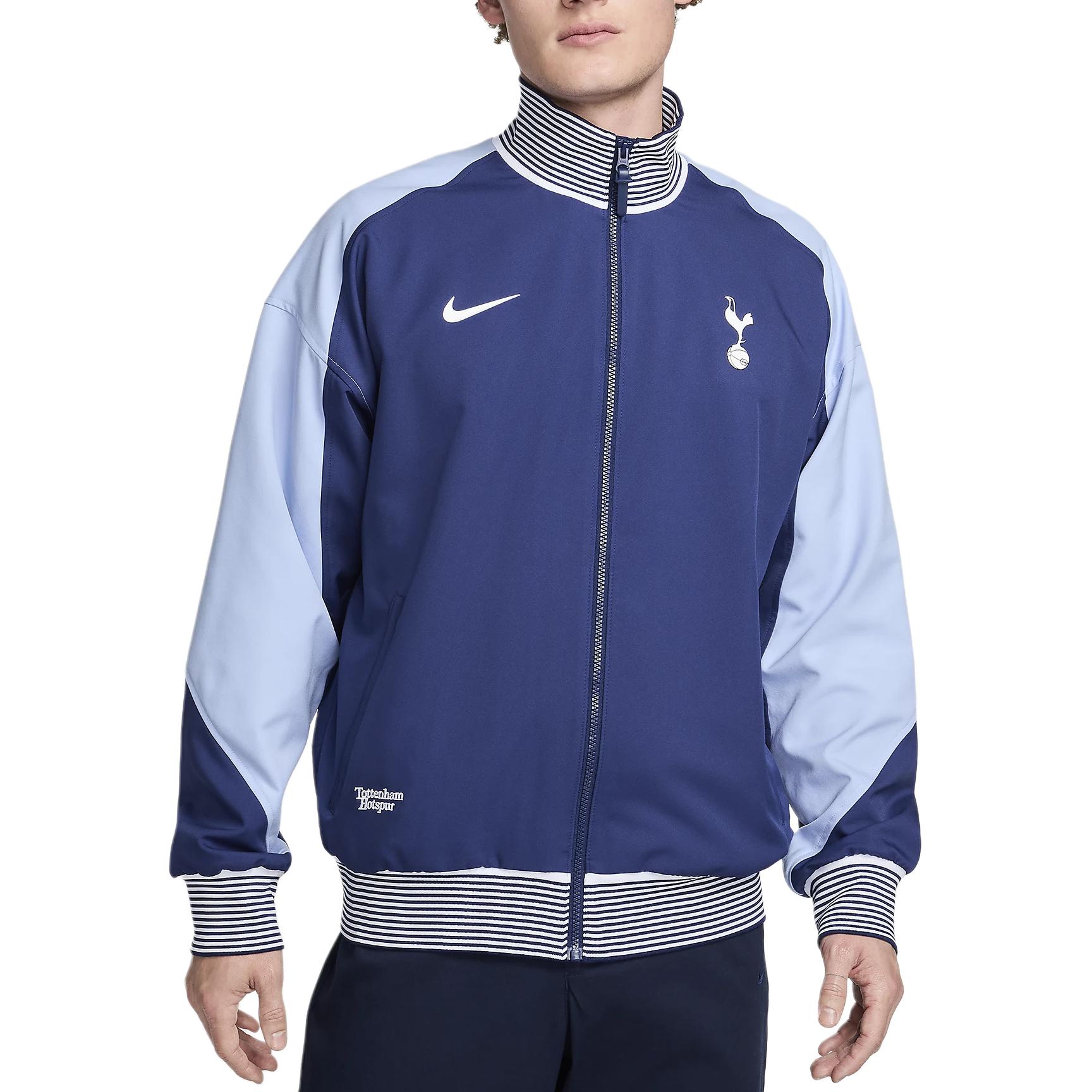 

Мужская куртка Nike Tottenham Hotspur Strike Retro Sports со стойкой воротником, синяя/кобальтово-синяя/белая, HF1829-424 M