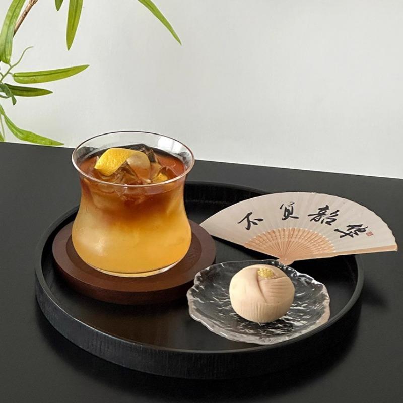 Reverse-mouthed Tulip Glass Cup,Simple Transparent Whiskey Glass Cups,Creative Specialty Mixed Juice Glasses Cup,Bar Cafe Tools