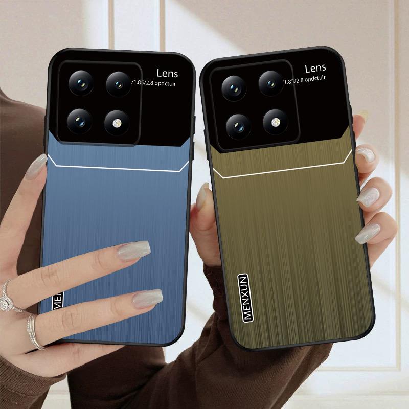 Brauner vertikaler Streifen Für Xiaomi Poco X7 M7 Pro 5G M5 X4Pro 4 M6 4G C65 C75 F6 F5 X6 5 7 X5 F7 Ultra M5S M4Pro 5G weiche Handyhülle