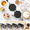 10 Holes Walnut Cookie Mold Heats Evenly Aluminum Alloy Oreshki Pastry Maker Non-stick with Detachable Handle Kitchen Utensils