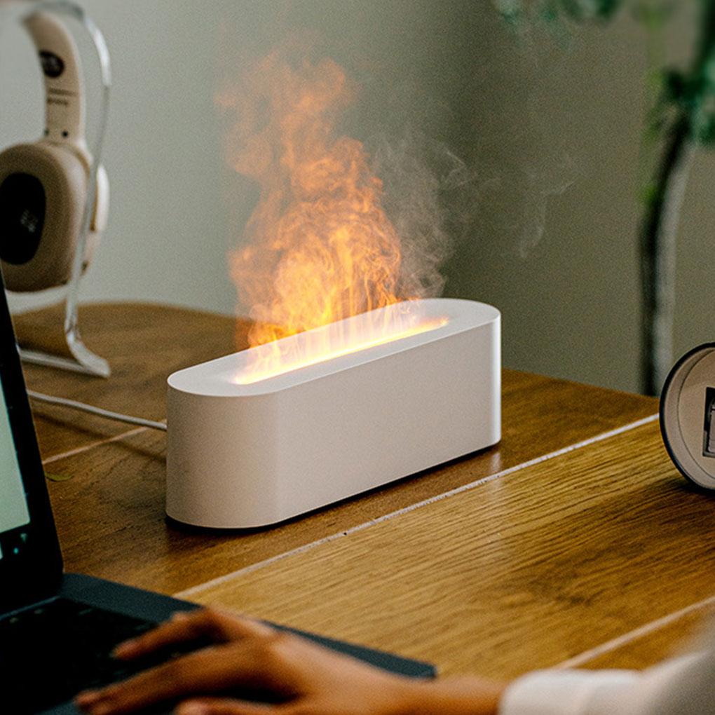 Bunter Simulations-Flammendiffusor, USB-Plug-in-Duft, Büro, Zuhause, Flammenbefeuchtungsdiffusor, Diffusor