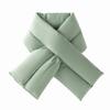 Winter warm cross scarf women's thickened scarf men's outdoor cold-proof fashion solid color windproof down scarf